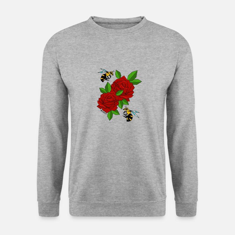 ROSE BEE - Unisex Pullover - Weißgrau meliert