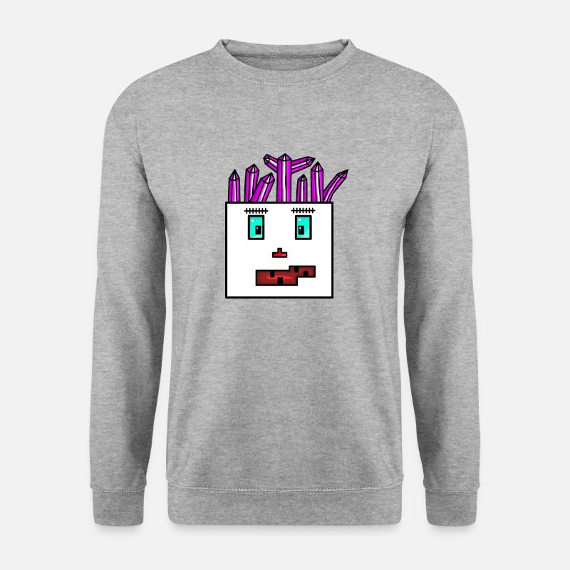 Kristallkopf - Unisex Pullover - Weißgrau meliert