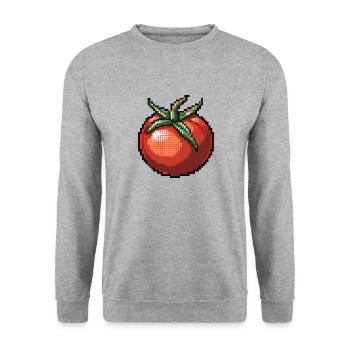 Icône pixel tomate - Sweat-shirt Unisexe - gris chiné - Devant - Alina (178cm) & Michal (187cm)