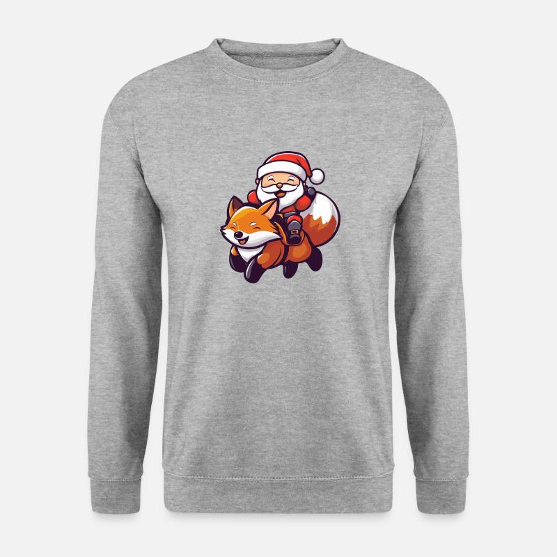 Fox Santa Claus - Unisex Sweatshirt - salt & pepper
