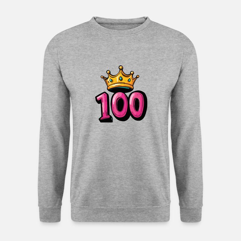 Couronne à 100 chiffres - Sweat-shirt Unisexe - gris chiné