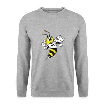 TeeBeeNo.1 - chemise logo - Sweat-shirt Unisexe - gris chiné - Devant - Alina (178cm) & Michal (187cm)