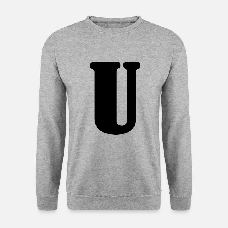 U - Unisex Pullover - Weißgrau meliert