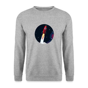 Rocket Go - Unisex Sweatshirt - salt & pepper - Front - Alina (178cm) & Michal (187cm)
