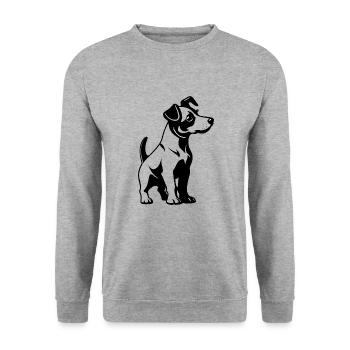 Jack Russell Terrier - Conception de chien de compagnie - Sweat-shirt Unisexe - gris chiné - Devant - Alina (178cm) & Michal (187cm)