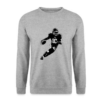 American Football - Sports Sticker - Unisex Sweatshirt - salt & pepper - Front - Alina (178cm) & Michal (187cm)