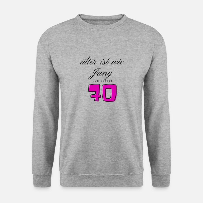 70e anniversaire - Sweat-shirt Unisexe - gris chiné
