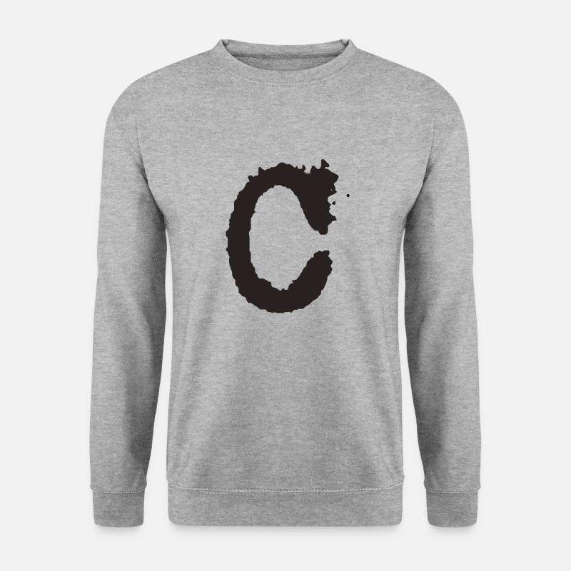 C - Unisex Pullover - Weißgrau meliert