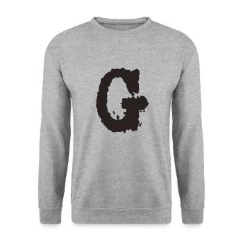 G - Unisex Sweatshirt - salt & pepper - Front - Alina (178cm) & Michal (187cm)