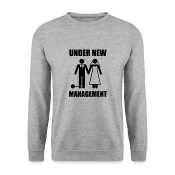 under new - Unisex Pullover - Weißgrau meliert - Vorne - Alina (178cm) & Michal (187cm)