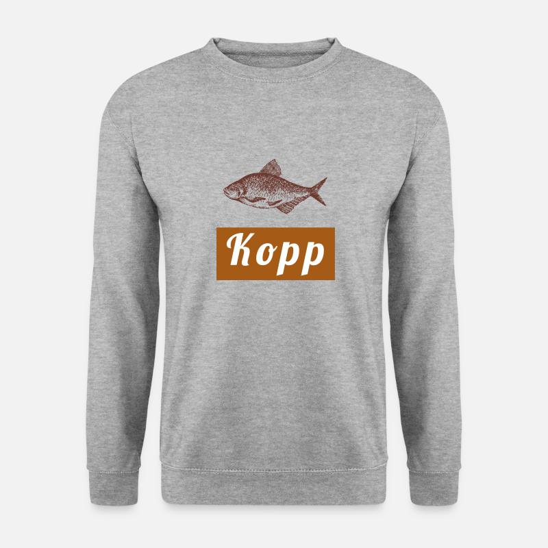 Fischkopp, Nordsee, Ostsee, Hamburg, Kiel, Fisch - Unisex Pullover - Weißgrau meliert