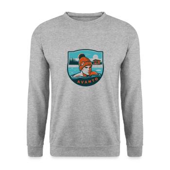 Anthony - Unisex Pullover - Weißgrau meliert - Vorne - Alina (178cm) & Michal (187cm)