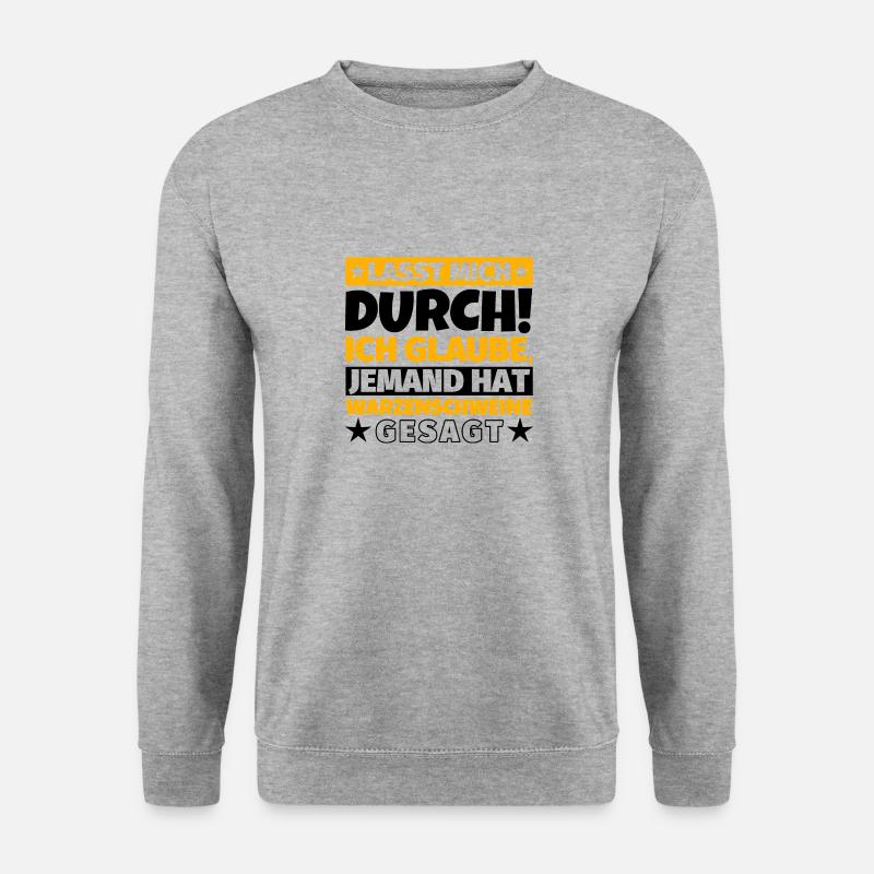 Warzenschweine - Unisex Pullover - Weißgrau meliert