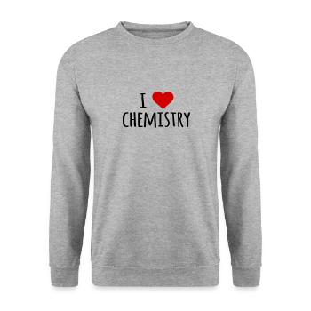 J’aime la chimie Chimiste Professeur de chimie Cadeau - Sweat-shirt Unisexe - gris chiné - Devant - Alina (178cm) & Michal (187cm)