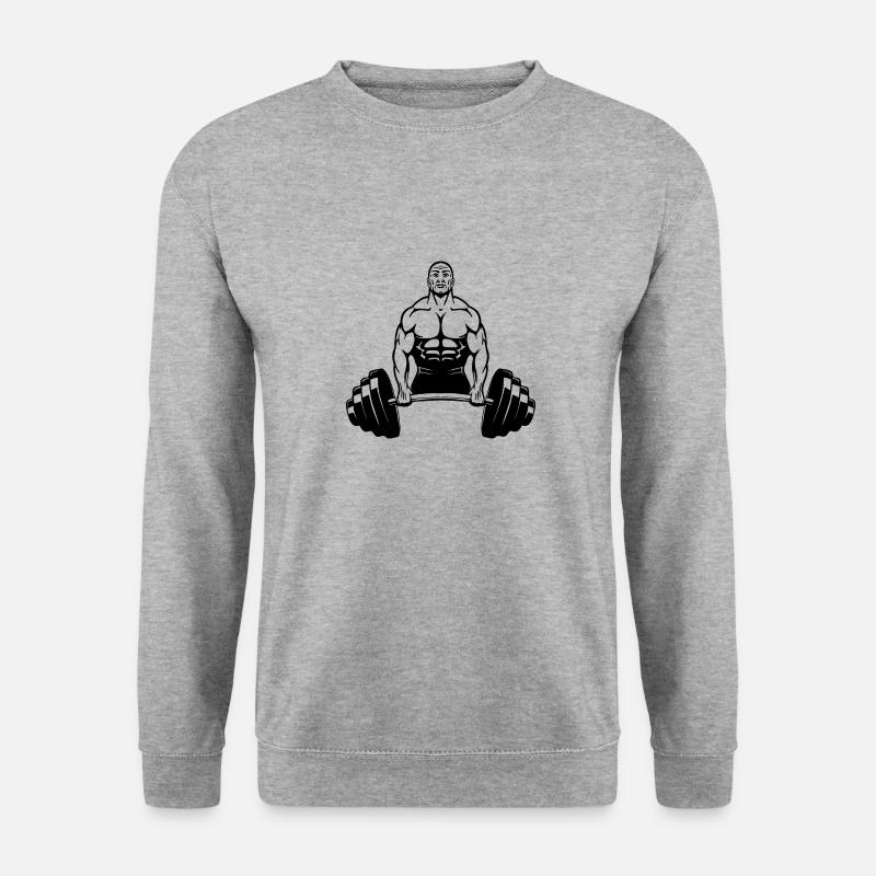 Gym Sport Kraftsport - Unisex Pullover - Weißgrau meliert