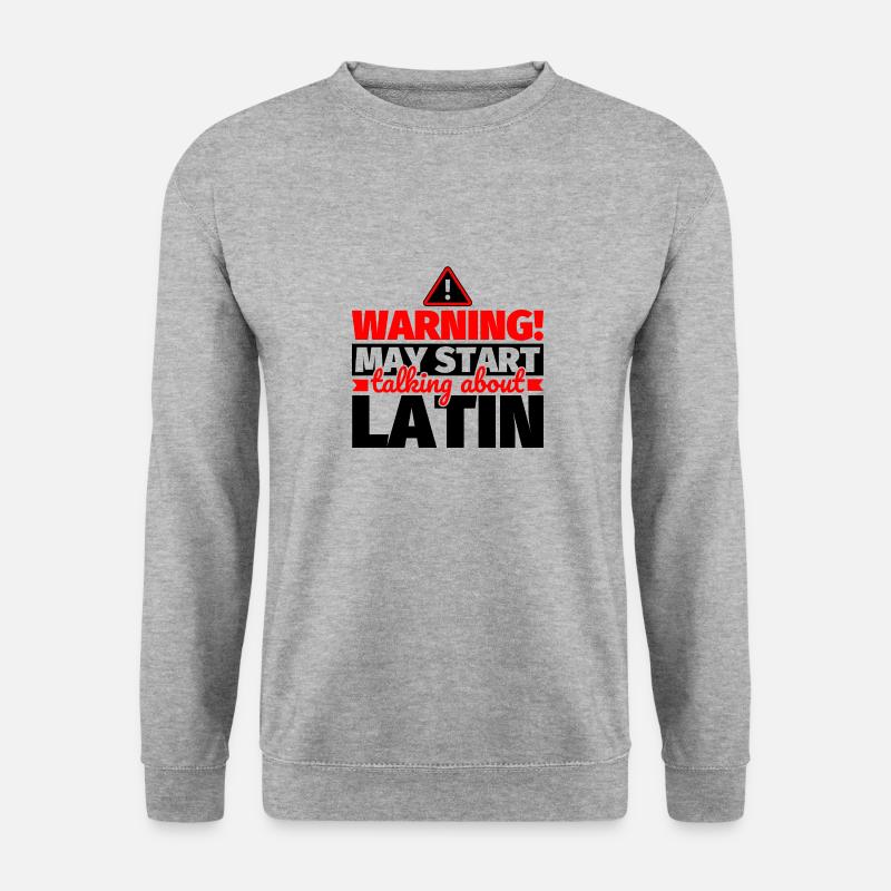 Latein lustiger Spruch - Unisex Pullover - Weißgrau meliert