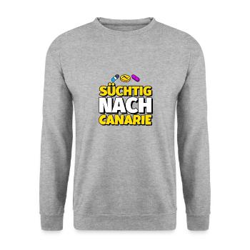 Canarie Tanz lustig Geschenk - Unisex Pullover - Weißgrau meliert - Vorne - Alina (178cm) & Michal (187cm)