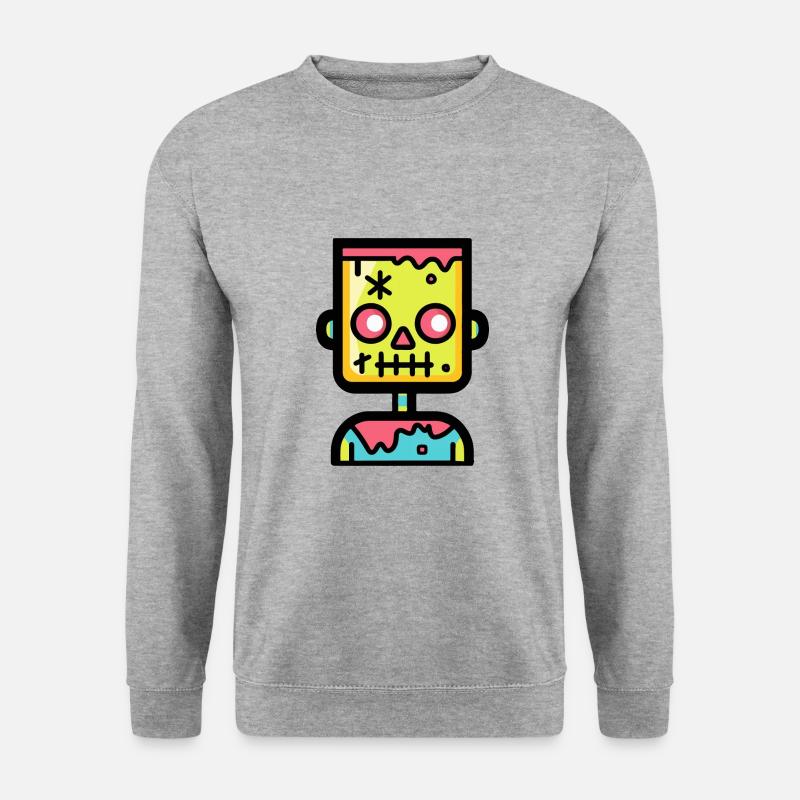 Zombie Halloween Comic - Unisex Pullover - Weißgrau meliert