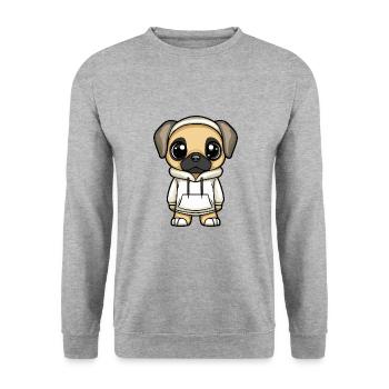 Boxer Dog Funny - Unisex Sweatshirt - salt & pepper - Front - Alina (178cm) & Michal (187cm)