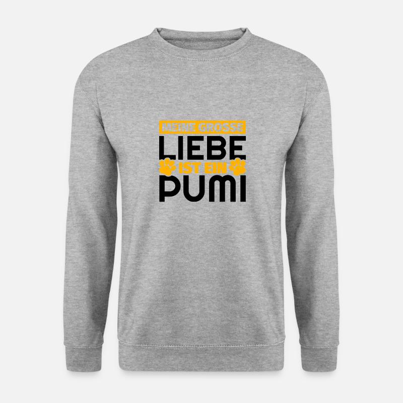 Pumi Geschenke lustig - Unisex Pullover - Weißgrau meliert