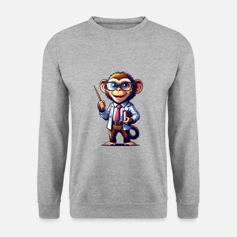 Cute Monkey Teacher - Unisex Sweatshirt - salt & pepper