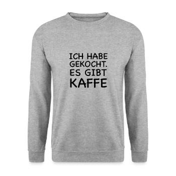 Lustie Sprüche Spruch - Unisex Pullover - Weißgrau meliert - Vorne - Alina (178cm) & Michal (187cm)