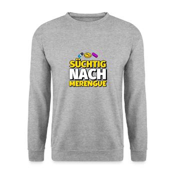 Merengue Tanz lustig Geschenk - Unisex Pullover - Weißgrau meliert - Vorne - Alina (178cm) & Michal (187cm)