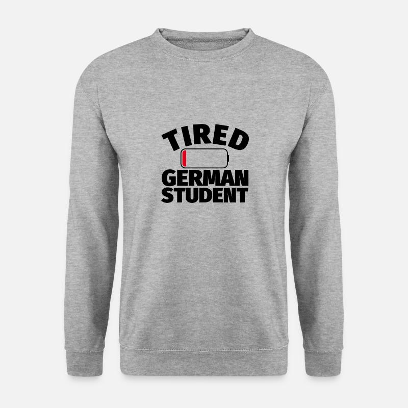 Deutscher Student lustiges Geschenk - Unisex Pullover - Weißgrau meliert
