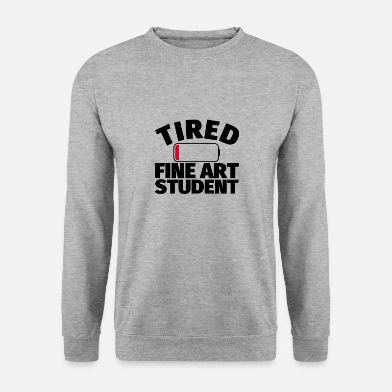 Kunststudent lustiges Geschenk - Unisex Pullover - Weißgrau meliert