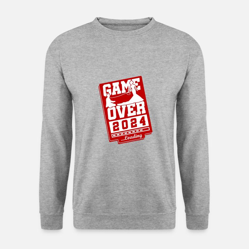 Wedding Loading 2024 Game Over - Sweat-shirt Unisexe - gris chiné