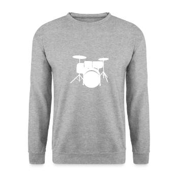 Music Musical Instruments Singing - Unisex Sweatshirt - salt & pepper - Front - Alina (178cm) & Michal (187cm)