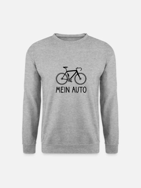 Fahrrad - Mein Auto - Unisex Pullover - Weißgrau meliert