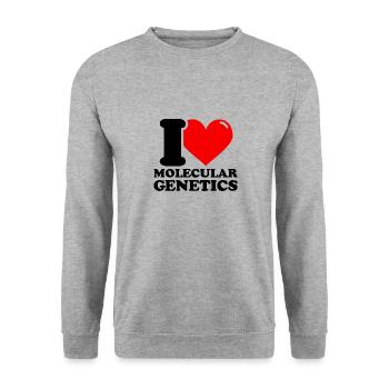 I love molecular genetics - Unisex Sweatshirt - salt & pepper - Front - Alina (178cm) & Michal (187cm)