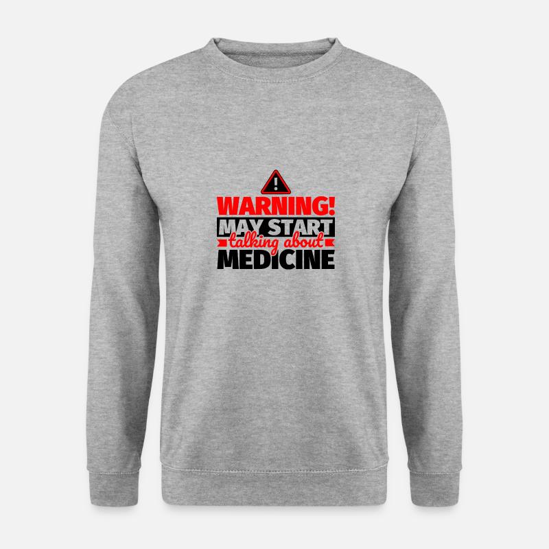 Medizin lustiger Spruch - Unisex Pullover - Weißgrau meliert