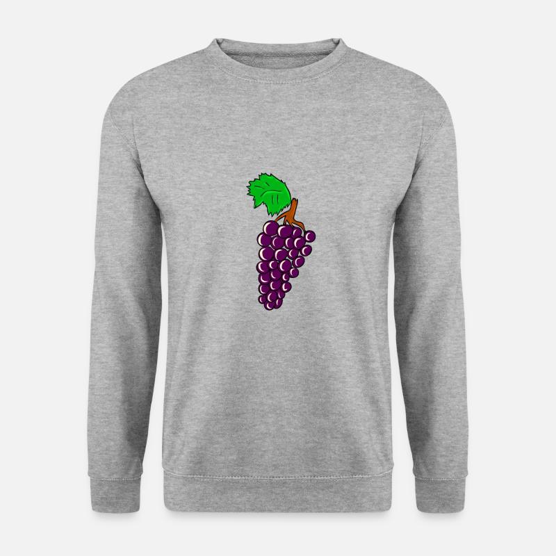 Weintrauben - Unisex Pullover - Weißgrau meliert