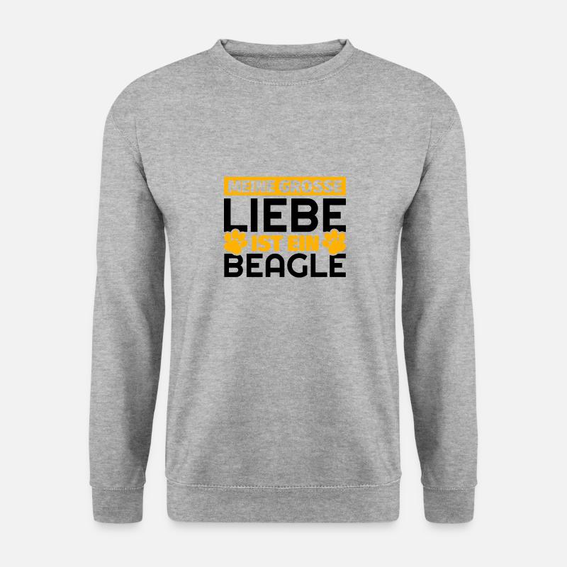 Beagle Geschenke lustig - Unisex Pullover - Weißgrau meliert