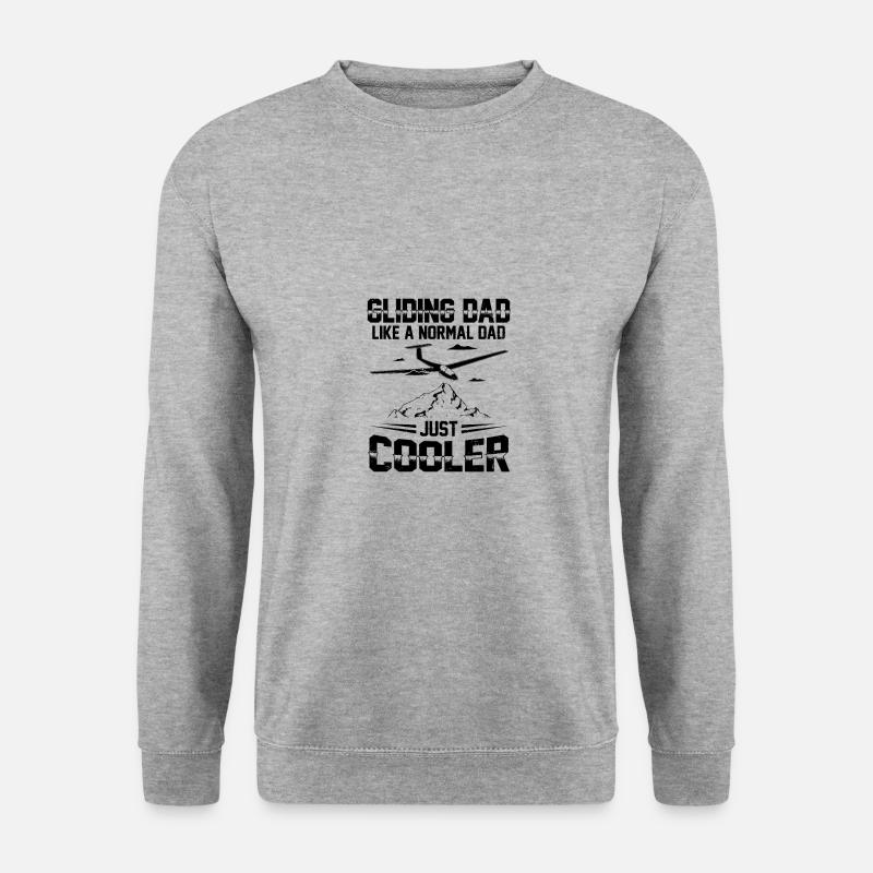 Segelflieger Segelfliegen Segelflug Pilot Geschenk - Unisex Pullover - Weißgrau meliert