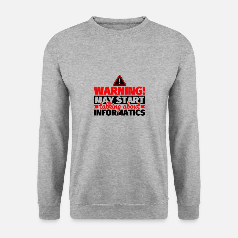 Informatik lustiger Spruch - Unisex Pullover - Weißgrau meliert