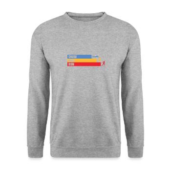 Triathlon, Swimming, Cycling, Running, Sports - Unisex Sweatshirt - salt & pepper - Front - Alina (178cm) & Michal (187cm)