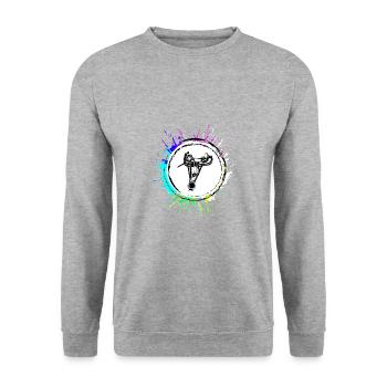 Saddle icon - Unisex Sweatshirt - salt & pepper - Front - Alina (178cm) & Michal (187cm)