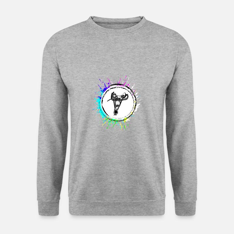 Saddle icon - Unisex Sweatshirt - salt & pepper