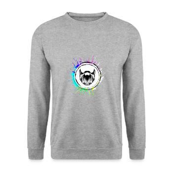 Icône de barbe - Sweat-shirt Unisexe - gris chiné - Devant - Alina (178cm) & Michal (187cm)
