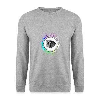 Musique d’accordéon - Sweat-shirt Unisexe - gris chiné - Devant - Alina (178cm) & Michal (187cm)