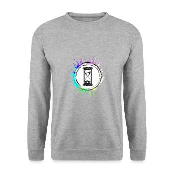 Hourglass icon - Unisex Sweatshirt - salt & pepper - Front - Alina (178cm) & Michal (187cm)
