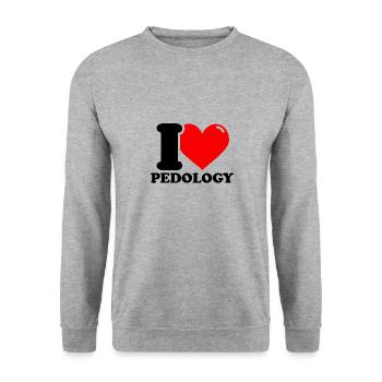 I love education - Unisex Sweatshirt - salt & pepper - Front - Alina (178cm) & Michal (187cm)