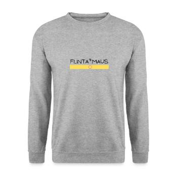 Flinta*Maus inter flag - Unisex Pullover - Weißgrau meliert - Vorne - Alina (178cm) & Michal (187cm)
