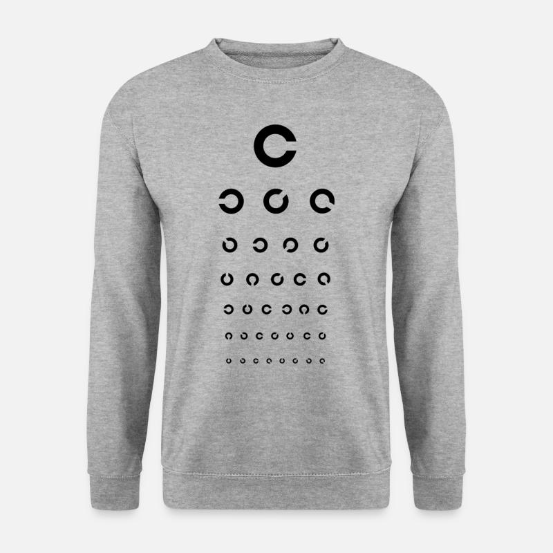 Sehtest Augenoptiker - Unisex Pullover - Weißgrau meliert
