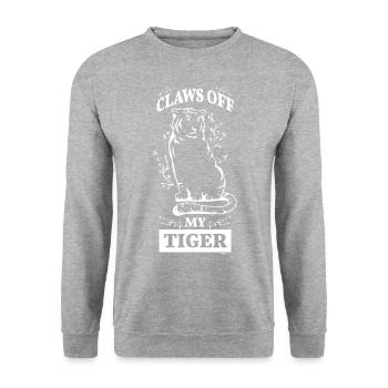 Tiger Africa Asie Jungle - Sweat-shirt Unisexe - gris chiné - Devant - Alina (178cm) & Michal (187cm)