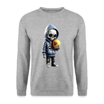Trouver l’amour - Sweat-shirt Unisexe - gris chiné - Devant - Alina (178cm) & Michal (187cm)