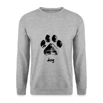 Patte de chien - Chien - Sweat-shirt Unisexe - gris chiné - Devant - Alina (178cm) & Michal (187cm)